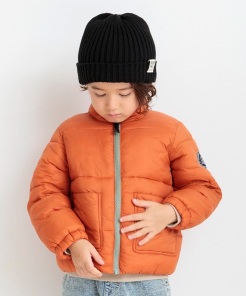 BRANSHES(ブランシェス)の「【やわらかふんわり】ジップアップアウター(ダウンジャケット/コート・キッズ・ブラック/マルチ/ネイビー/オレンジ・110cm/120cm/100cm/90cm/150cm/140cm/130cm)」の9枚目の写真