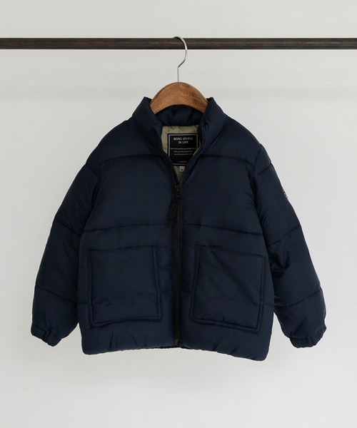 BRANSHES(ブランシェス)の「【やわらかふんわり】ジップアップアウター(ダウンジャケット/コート・キッズ・ブラック/マルチ/ネイビー/オレンジ・110cm/120cm/100cm/90cm/150cm/140cm/130cm)」の11枚目の写真