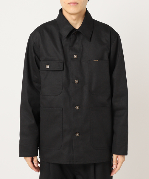 UNIVERSAL OVERALL（ユニバーサルオーバーオール）の「UNIVERSAL OVERALL 別注 ヘリテージライン カバーオール（カバーオール・メンズ・ブラック/ダークグリーン・MEDIUM/LARGE）」の9枚目の写真