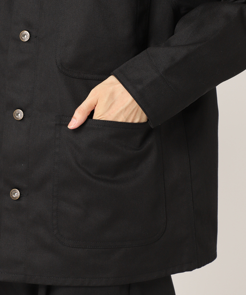 UNIVERSAL OVERALL（ユニバーサルオーバーオール）の「UNIVERSAL OVERALL 別注 ヘリテージライン カバーオール（カバーオール・メンズ・ブラック/ダークグリーン・MEDIUM/LARGE）」の16枚目の写真