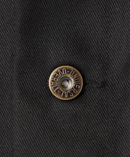 UNIVERSAL OVERALL（ユニバーサルオーバーオール）の「UNIVERSAL OVERALL 別注 ヘリテージライン カバーオール（カバーオール・メンズ・ブラック/ダークグリーン・MEDIUM/LARGE）」の19枚目の写真