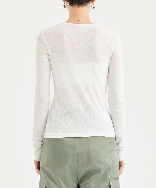 INSCRIRE/アンスクリア】Flower Lace Long Sleeve（Tシャツ