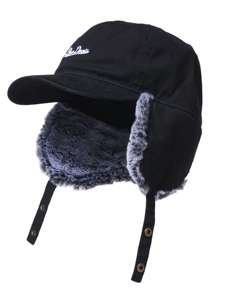 BEN DAVIS（ベンデイビス）の「《BEN DAVIS》WASHED FLIGHT CAP（キャップ・メンズ・ブラック/ベージュ/ブラック系その他・FREE）」の4枚目の写真