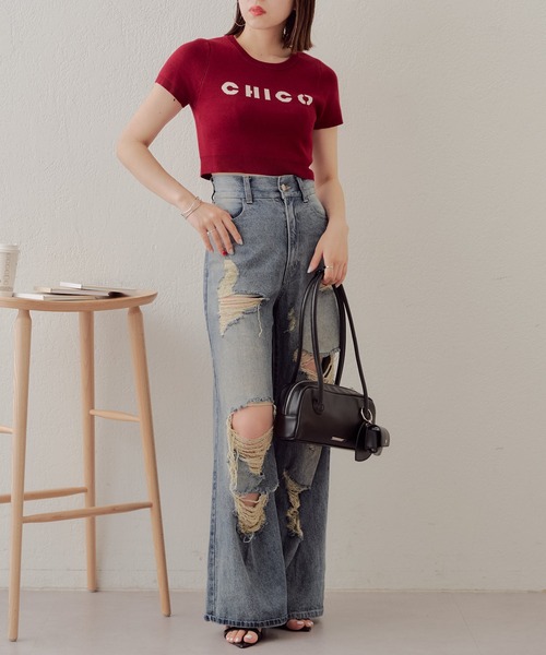 Chico(チコ)の「【500mlペットボトル収納可】ハートチャーム付ロングスリーブボストンバッグ(ボストンバッグ・レディース・ブラック/ピンク/アイボリー・FREE)」の11枚目の写真