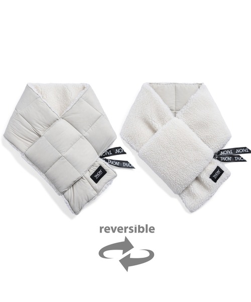 TAION(タイオン)の「【TAION(タイオン)】〈グッズ〉マウンテン リバーシブル ダウン×ボアマフラー(マフラー・メンズ・パープル系その他2/オリーブ系/オリーブ系2/グリーン系その他4/ブラック×ブラック/グレー系その他3/ライトグレー系/ライトグレー系1/ブラウン系その他4/ベージュ系その他2/ネイビー系1/ネイビー系4/レッド系その他3/ブラック×ベージュ/ブラウン系その他7/ネイビー系2・ONESIZE)」の6枚目の写真