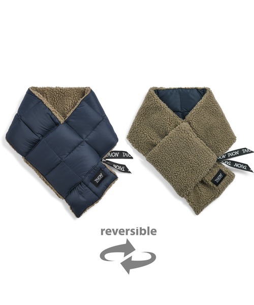 TAION(タイオン)の「【TAION(タイオン)】〈グッズ〉マウンテン リバーシブル ダウン×ボアマフラー(マフラー・メンズ・パープル系その他2/オリーブ系/オリーブ系2/グリーン系その他4/ブラック×ブラック/グレー系その他3/ライトグレー系/ライトグレー系1/ブラウン系その他4/ベージュ系その他2/ネイビー系1/ネイビー系4/レッド系その他3/ブラック×ベージュ/ブラウン系その他7/ネイビー系2・ONESIZE)」の13枚目の写真