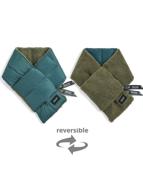 TAION(タイオン)の「【TAION(タイオン)】〈グッズ〉マウンテン リバーシブル ダウン×ボアマフラー(マフラー・メンズ・パープル系その他2/オリーブ系/オリーブ系2/グリーン系その他4/ブラック×ブラック/グレー系その他3/ライトグレー系/ライトグレー系1/ブラウン系その他4/ベージュ系その他2/ネイビー系1/ネイビー系4/レッド系その他3/ブラック×ベージュ/ブラウン系その他7/ネイビー系2・ONESIZE)」の9枚目の写真