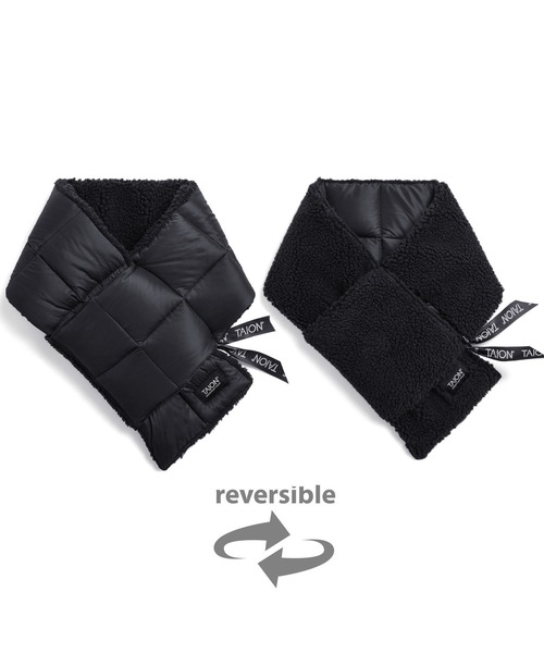 TAION(タイオン)の「【TAION(タイオン)】〈グッズ〉マウンテン リバーシブル ダウン×ボアマフラー(マフラー・メンズ・パープル系その他2/オリーブ系/オリーブ系2/グリーン系その他4/ブラック×ブラック/グレー系その他3/ライトグレー系/ライトグレー系1/ブラウン系その他4/ベージュ系その他2/ネイビー系1/ネイビー系4/レッド系その他3/ブラック×ベージュ/ブラウン系その他7/ネイビー系2・ONESIZE)」の18枚目の写真