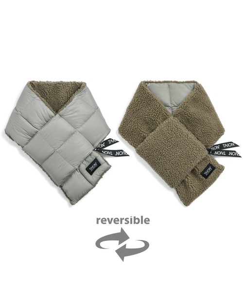 TAION(タイオン)の「【TAION(タイオン)】〈グッズ〉マウンテン リバーシブル ダウン×ボアマフラー(マフラー・メンズ・パープル系その他2/オリーブ系/オリーブ系2/グリーン系その他4/ブラック×ブラック/グレー系その他3/ライトグレー系/ライトグレー系1/ブラウン系その他4/ベージュ系その他2/ネイビー系1/ネイビー系4/レッド系その他3/ブラック×ベージュ/ブラウン系その他7/ネイビー系2・ONESIZE)」の20枚目の写真