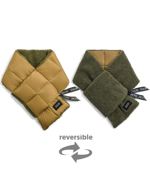 TAION(タイオン)の「【TAION(タイオン)】〈グッズ〉マウンテン リバーシブル ダウン×ボアマフラー(マフラー・メンズ・パープル系その他2/オリーブ系/オリーブ系2/グリーン系その他4/ブラック×ブラック/グレー系その他3/ライトグレー系/ライトグレー系1/ブラウン系その他4/ベージュ系その他2/ネイビー系1/ネイビー系4/レッド系その他3/ブラック×ベージュ/ブラウン系その他7/ネイビー系2・ONESIZE)」の21枚目の写真