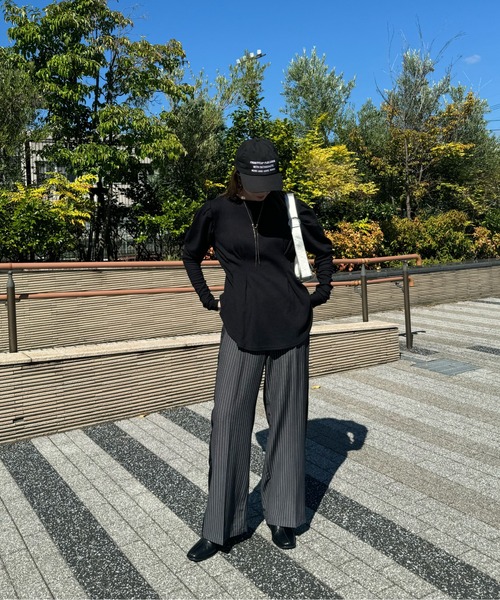 y/m by misato（イムバイミサト）の「ウエストシェイプトップス（Tシャツ/カットソー・レディース・アイボリー/ブラック/チャコールグレー・FREE）」の16枚目の写真