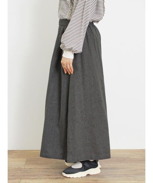 Samansa Mos2（サマンサ モスモス）の「綿麻ギャザースカーチョ（その他パンツ・レディース・ブラック/ベージュ・F）」の22枚目の写真