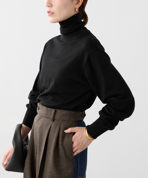 VERMEIL par iena IENA タートルネックニットワンピース VERMEIL par iena ニット ウールミドルタートルニット