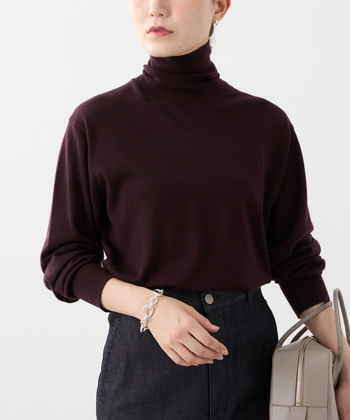 ライトウールタートルニット（ニット/セーター）｜VERMEIL par