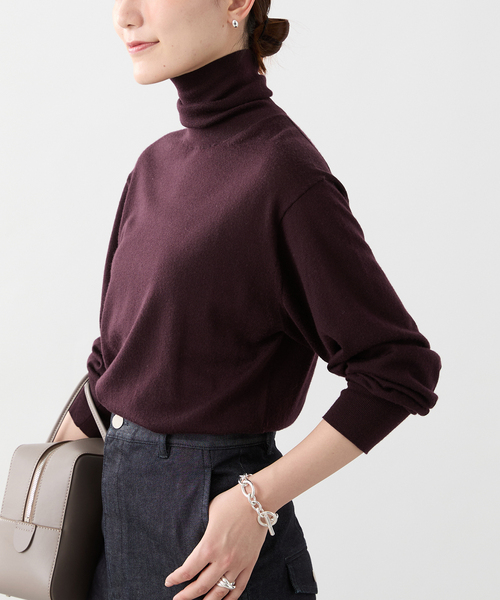 ライトウールタートルニット（ニット/セーター）｜VERMEIL par