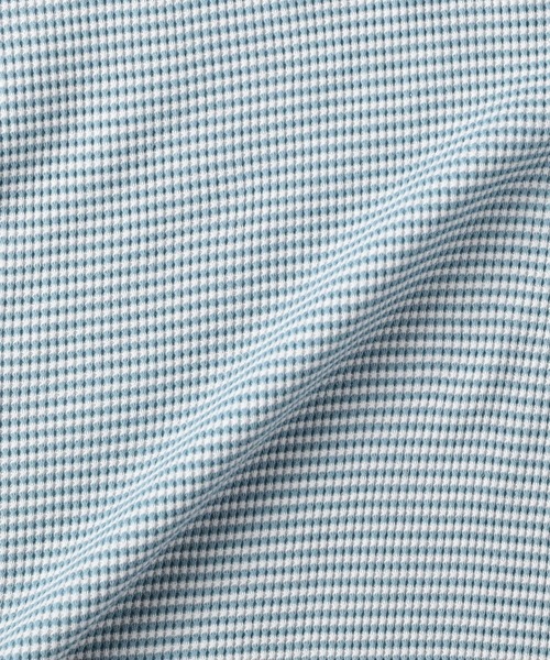 Right-on（ライトオン）の「【Healthknit】ワッフル長袖ハイネックＴ（Tシャツ/カットソー・レディース・ブラック/ホワイト×ブルー/ホワイト×ブラック/ホワイト・S/M/L）」の5枚目の写真