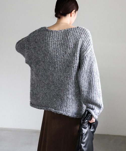 セール】アルパカタッチミックスカラーニット（ニット/セーター