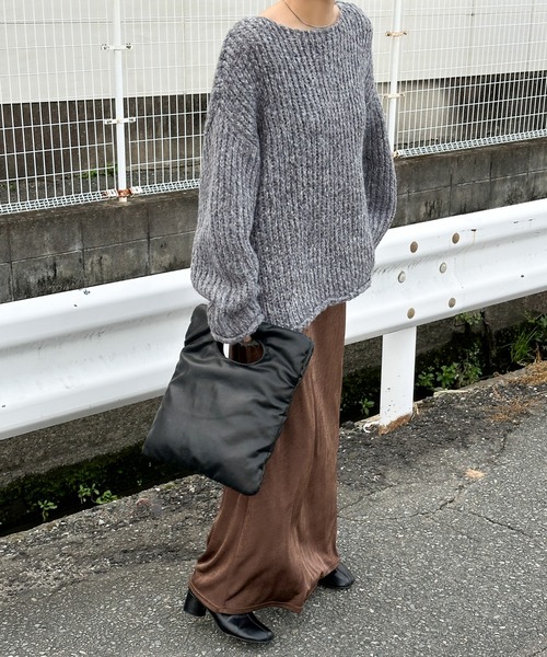 select MOCA（セレクトモカ）の「アルパカタッチミックスカラーニット