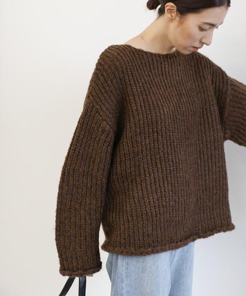 クラシカ klasica アルパカ ニット セーター select MOCA ニット セーター アルパカタッチミックスカラーニット