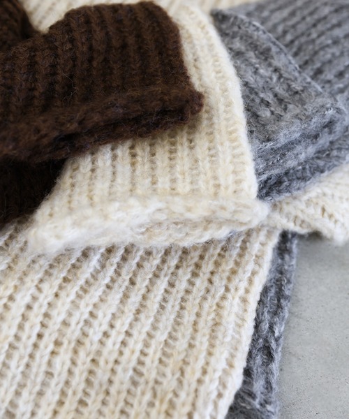 セール】アルパカタッチミックスカラーニット（ニット/セーター