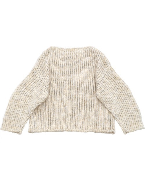 RMK様へ⭐️一回試着短時間⭐️アルページュストーリー　ファー付きニット　サンプル品 セール】アルパカタッチミックスカラーニット（ニット/セーター