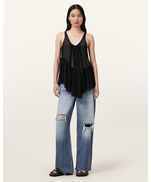 ALLSAINTS(オールセインツ)の「RACH TIERED LAYER TOP | RACH ティアード レイヤー トップ(その他トップス・レディース・ブラック・10/8/6)」の4枚目の写真
