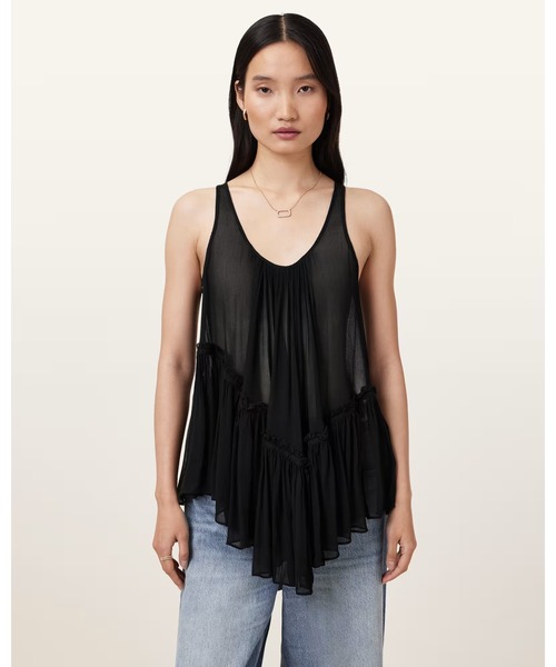 ALLSAINTS(オールセインツ)の「RACH TIERED LAYER TOP | RACH ティアード レイヤー トップ(その他トップス・レディース・ブラック・10/8/6)」の5枚目の写真