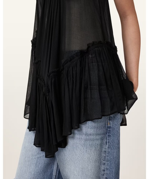 ALLSAINTS(オールセインツ)の「RACH TIERED LAYER TOP | RACH ティアード レイヤー トップ(その他トップス・レディース・ブラック・10/8/6)」の7枚目の写真