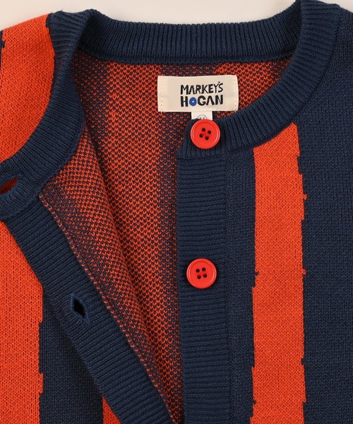HOGAN RANCH WEAR（ホーガンランチウエア）の「【おうちで洗える】Wジャガードニットカーディガン（カーディガン/ボレロ・キッズ・オフホワイト/ネイビー/レッド/ライトグリーン・S/M/L/LL）」の11枚目の写真