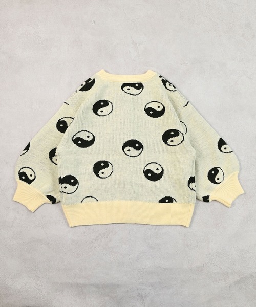 HOGAN RANCH WEAR（ホーガンランチウエア）の「【おうちで洗える】Wジャガードニットカーディガン（カーディガン/ボレロ・キッズ・オフホワイト/ネイビー/レッド/ライトグリーン・S/M/L/LL）」の6枚目の写真