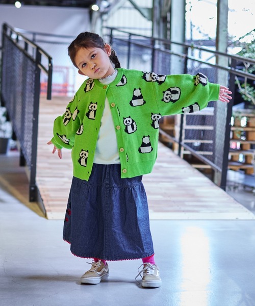 HOGAN RANCH WEAR（ホーガンランチウエア）の「【おうちで洗える】Wジャガードニットカーディガン（カーディガン/ボレロ・キッズ・オフホワイト/ネイビー/レッド/ライトグリーン・S/M/L/LL）」の20枚目の写真