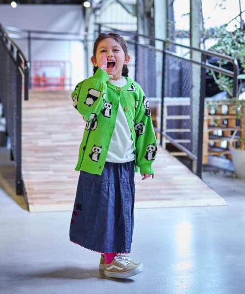 HOGAN RANCH WEAR（ホーガンランチウエア）の「【おうちで洗える】Wジャガードニットカーディガン（カーディガン/ボレロ・キッズ・オフホワイト/ネイビー/レッド/ライトグリーン・S/M/L/LL）」の19枚目の写真