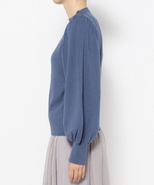 mysty woman（ミスティウーマン）の「ラメハイネックニットプルオーバー　246400（ニット/セーター・レディース・ブルー/オフホワイト/ブラック/モカ/レッド/ライトグリーン/ライトブルー・FREE）」の21枚目の写真