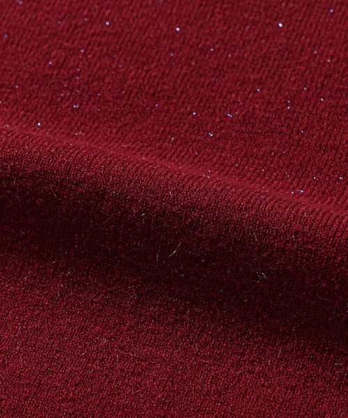 mysty woman（ミスティウーマン）の「ラメハイネックニットプルオーバー　246400（ニット/セーター・レディース・ブルー/オフホワイト/ブラック/モカ/レッド/ライトグリーン/ライトブルー・FREE）」の18枚目の写真