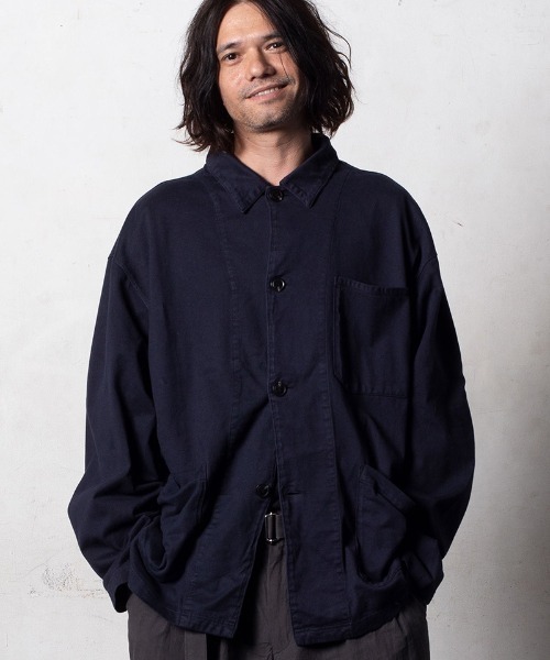 EGO TRIPPING（エゴトリッピング）の「mj10417-BLUETTE カバーオール（カバーオール・メンズ・ネイビー/グレイッシュベージュ/ブラック・46/48）」の3枚目の写真