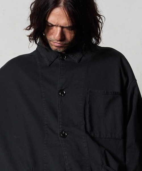 EGO TRIPPING（エゴトリッピング）の「mj10417-BLUETTE カバーオール（カバーオール・メンズ・ネイビー/グレイッシュベージュ/ブラック・46/48）」の2枚目の写真