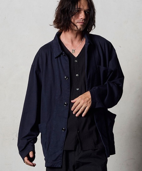 EGO TRIPPING（エゴトリッピング）の「mj10417-BLUETTE カバーオール（カバーオール・メンズ・ネイビー/グレイッシュベージュ/ブラック・46/48）」の4枚目の写真