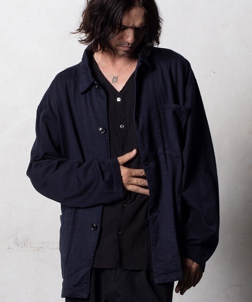 EGO TRIPPING（エゴトリッピング）の「mj10417-BLUETTE カバーオール（カバーオール・メンズ・ネイビー/グレイッシュベージュ/ブラック・46/48）」の5枚目の写真