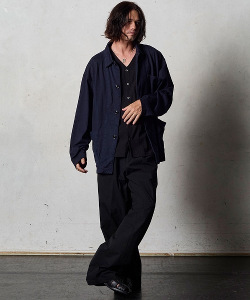 EGO TRIPPING（エゴトリッピング）の「mj10417-BLUETTE カバーオール（カバーオール・メンズ・ネイビー/グレイッシュベージュ/ブラック・46/48）」の6枚目の写真