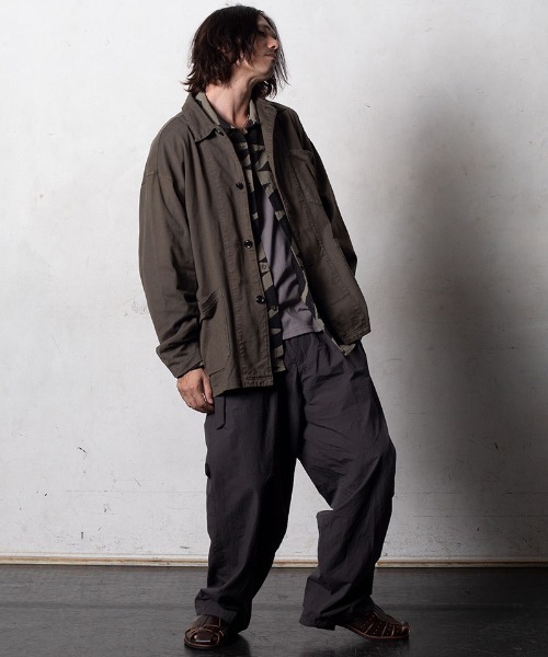 EGO TRIPPING（エゴトリッピング）の「mj10417-BLUETTE カバーオール（カバーオール・メンズ・ネイビー/グレイッシュベージュ/ブラック・46/48）」の8枚目の写真