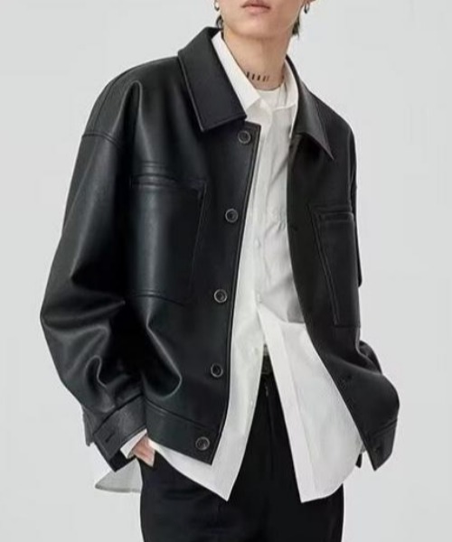 MGV(エムジーヴィー)の「合皮ショートジャケット(ブルゾン・メンズ・ブラック/ブラウン・MEDIUM/LARGE/X-LARGE)」の11枚目の写真