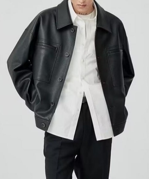 MGV(エムジーヴィー)の「合皮ショートジャケット(ブルゾン・メンズ・ブラック/ブラウン・MEDIUM/LARGE/X-LARGE)」の5枚目の写真