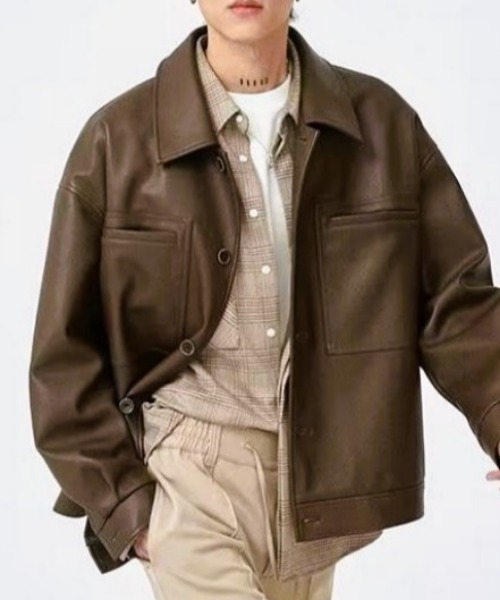 MGV(エムジーヴィー)の「合皮ショートジャケット(ブルゾン・メンズ・ブラック/ブラウン・MEDIUM/LARGE/X-LARGE)」の7枚目の写真