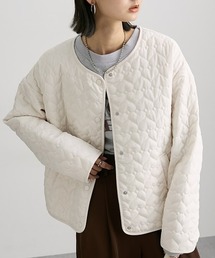 nissen | ハートキルトジャケット(ノーカラージャケット)