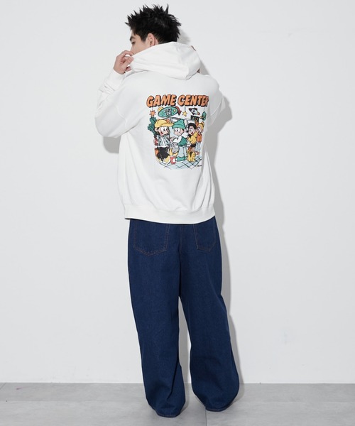 NEW JACK(ニュージャック)の「∴WEGO/別注NEW JACKグラフィックプルパーカー(パーカー・メンズ・アッシュグレー/スミクロ/ホワイト/ブラック・MEDIUM/LARGE)」の11枚目の写真