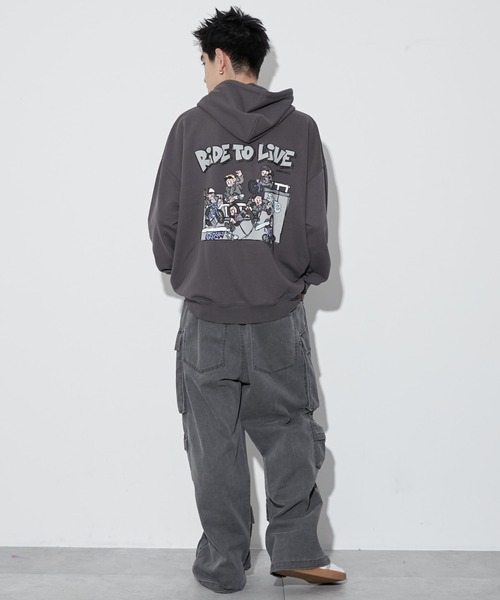 セール】∴WEGO/別注NEW JACKグラフィックプルパーカー（パーカー