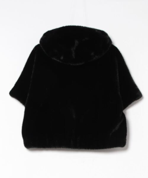 Didot.showroom(ディドット ショールーム)の「ファーフーディーハーフジャケット(その他アウター・レディース・ブラック/ブラウン/グレー・FREE)」の4枚目の写真