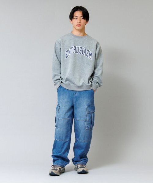 GLAZOS（グラソス）の「デニム・ダブルニーカーゴパンツ（その他パンツ・キッズ・ライトブルー/ブラック/ブルー・S/M/L/LL）」の16枚目の写真