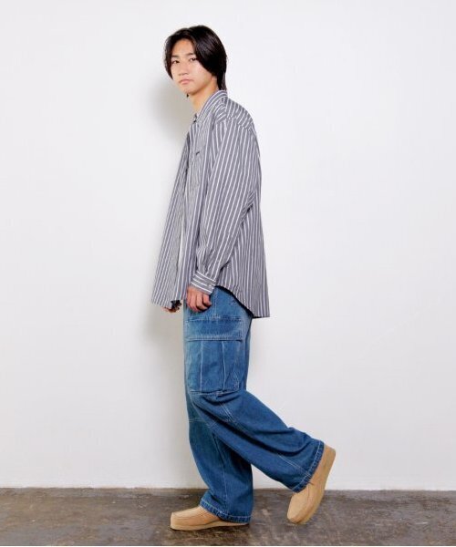 GLAZOS（グラソス）の「デニム・ダブルニーカーゴパンツ（その他パンツ・キッズ・ライトブルー/ブラック/ブルー・S/M/L/LL）」の15枚目の写真