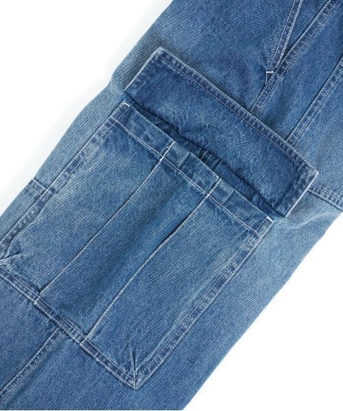 GLAZOS（グラソス）の「デニム・ダブルニーカーゴパンツ（その他パンツ・キッズ・ライトブルー/ブラック/ブルー・S/M/L/LL）」の10枚目の写真